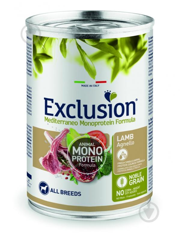 Консерва Exclusion з ягням 400 г - фото 1 Консерва Exclusion з ягням 400 г - фото 1