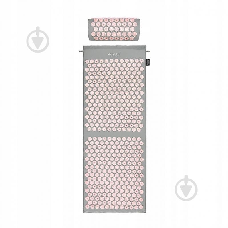 Килимок акупунктурний 4fizjo з валиком Classic Mat XL Аплікатор Кузнєцова 4FJ0288 Grey/Pink (P-5907739313294) - фото 4