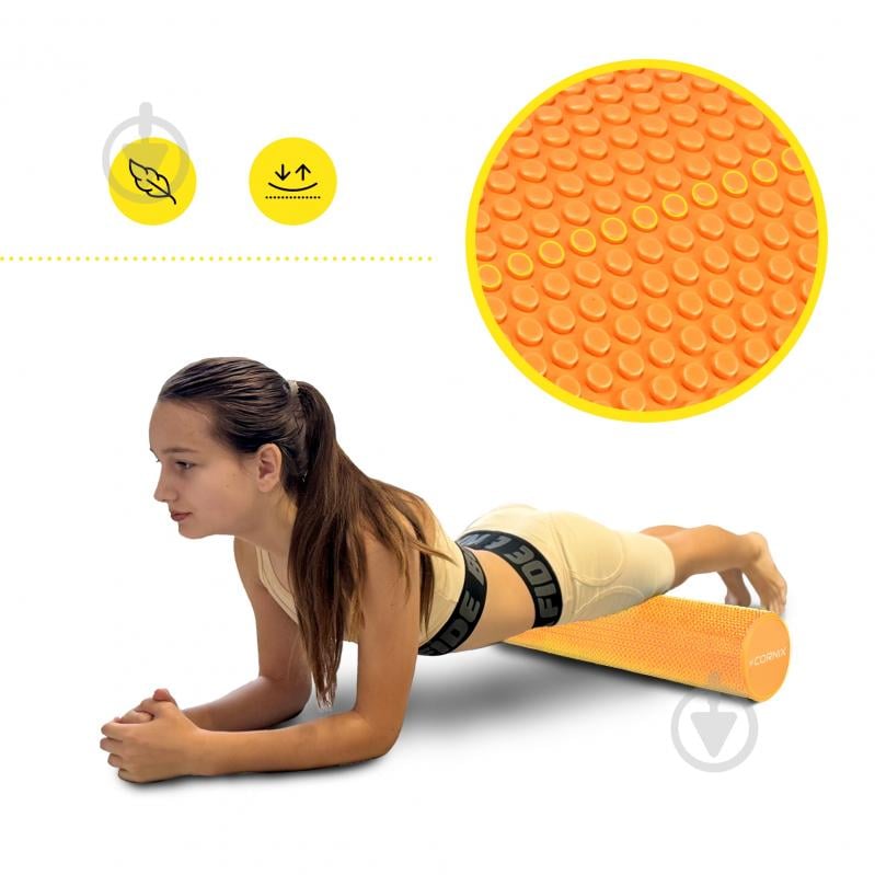 Массажный ролик Cornix EVA+ 60x15 см XR-0307 Orange - фото 6 Массажный ролик Cornix EVA+ 60x15 см XR-0307 Orange - фото 6