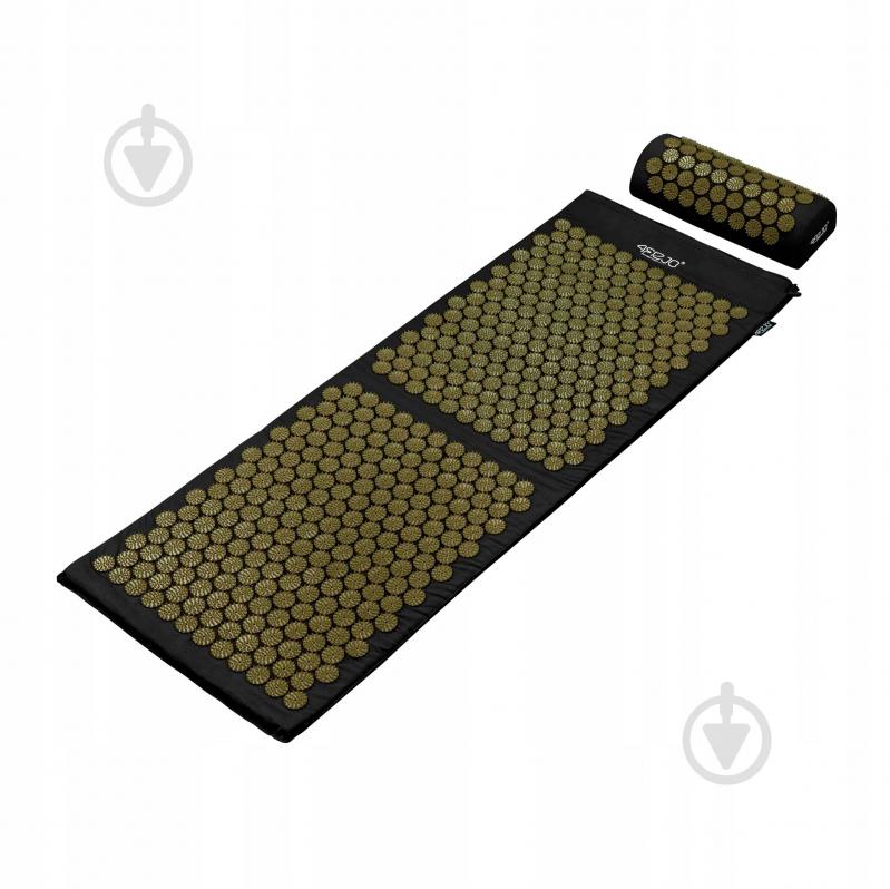 Килимок акупунктурний 4fizjo з валиком Classic Mat XL Аплікатор Кузнєцова 4FJ0346 Black/Gold (P-5907739315052) - фото 2