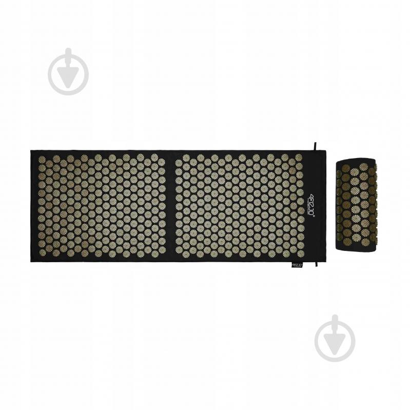 Килимок акупунктурний 4fizjo з валиком Classic Mat XL Аплікатор Кузнєцова 4FJ0346 Black/Gold (P-5907739315052) - фото 3