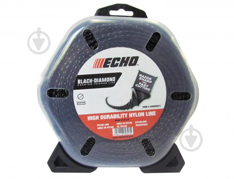 Волосінь косильна Echo d-2,7 мм 66 м Black Diamond - фото 1