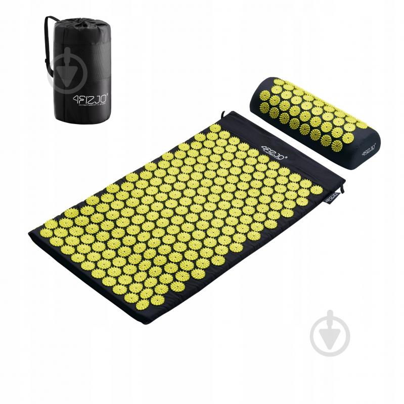 Килимок акупунктурний 4fizjo з валиком Classic Mat Аплікатор Кузнєцова 4FJ0086 Black/Yellow (P-5907739310613) - фото 1 Килимок акупунктурний 4fizjo з валиком Classic Mat Аплікатор Кузнєцова 4FJ0086 Black/Yellow (P-5907739310613) - фото 1