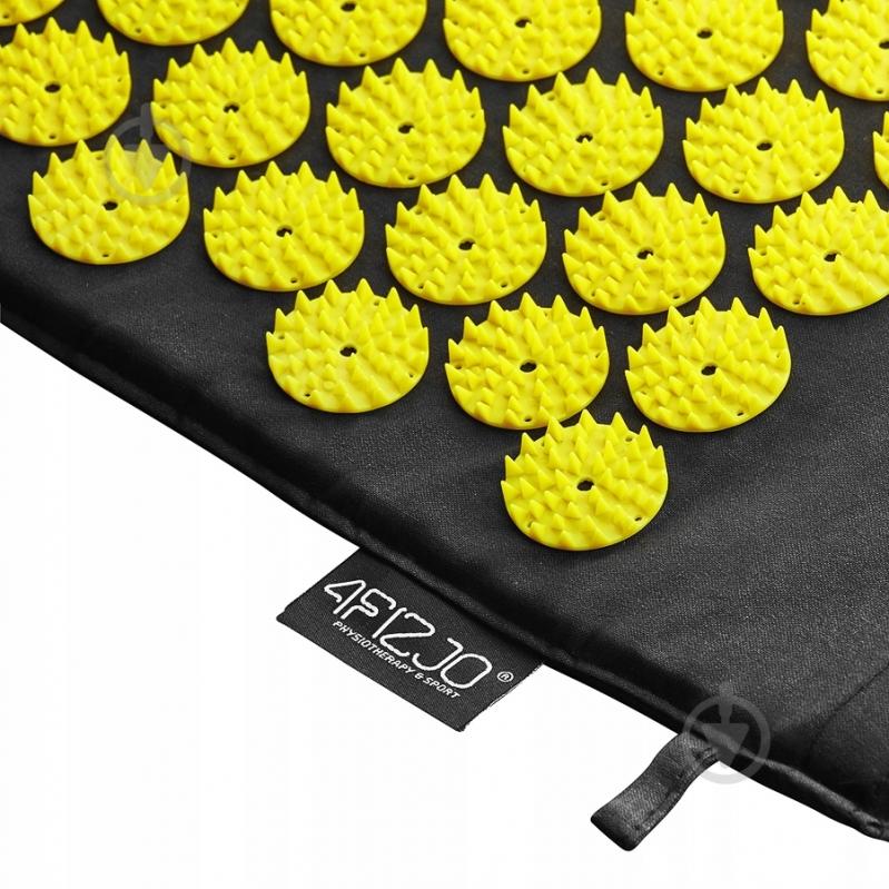 Килимок акупунктурний 4fizjo з валиком Classic Mat Аплікатор Кузнєцова 4FJ0086 Black/Yellow (P-5907739310613) - фото 6