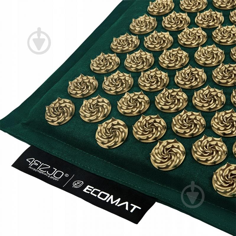 Килимок акупунктурний 4fizjo з подушкою Eco Mat XL Аплікатор Кузнєцова 4FJ0290 Navy Green/Gold (P-5907739313614) - фото 8