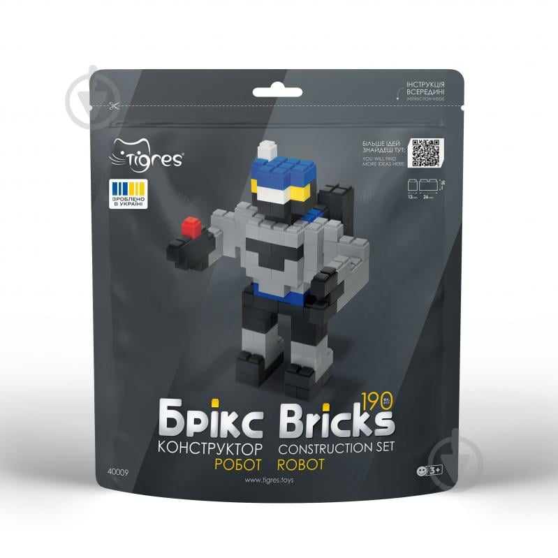 Конструктор из мини-кирпичиков Tigres Брикс робот - фото 1