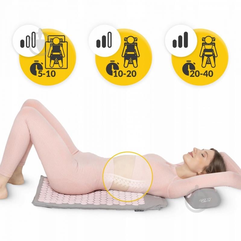 Коврик акупунктурный 4fizjo Classic Mat Аппликатор Кузнецова 4FJ0287 Grey/Pink (P-5907739313287) - фото 12