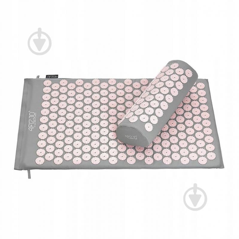 Килимок акупунктурний 4fizjo з валиком Classic Mat Аплікатор Кузнєцова 4FJ0287 Grey/Pink (P-5907739313287) - фото 5