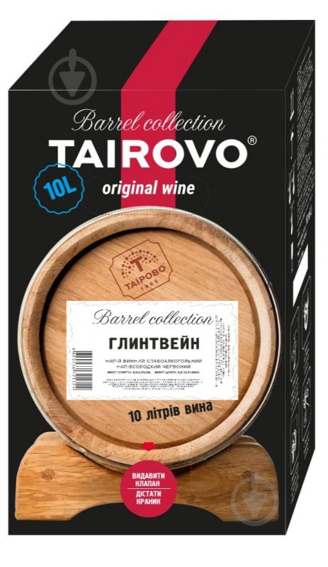 Напій винний Таїрово ГЛІНТВЕЙН напівсолодкий червоний 10 л - фото 1