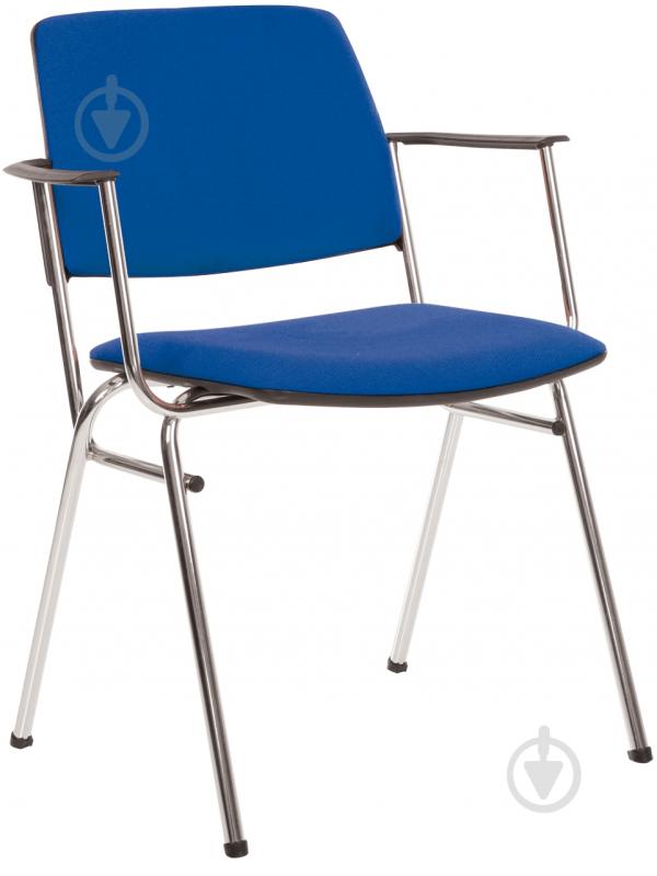 Стул Nowy Styl ISIT ARM CHROME C-6 синий - фото 1