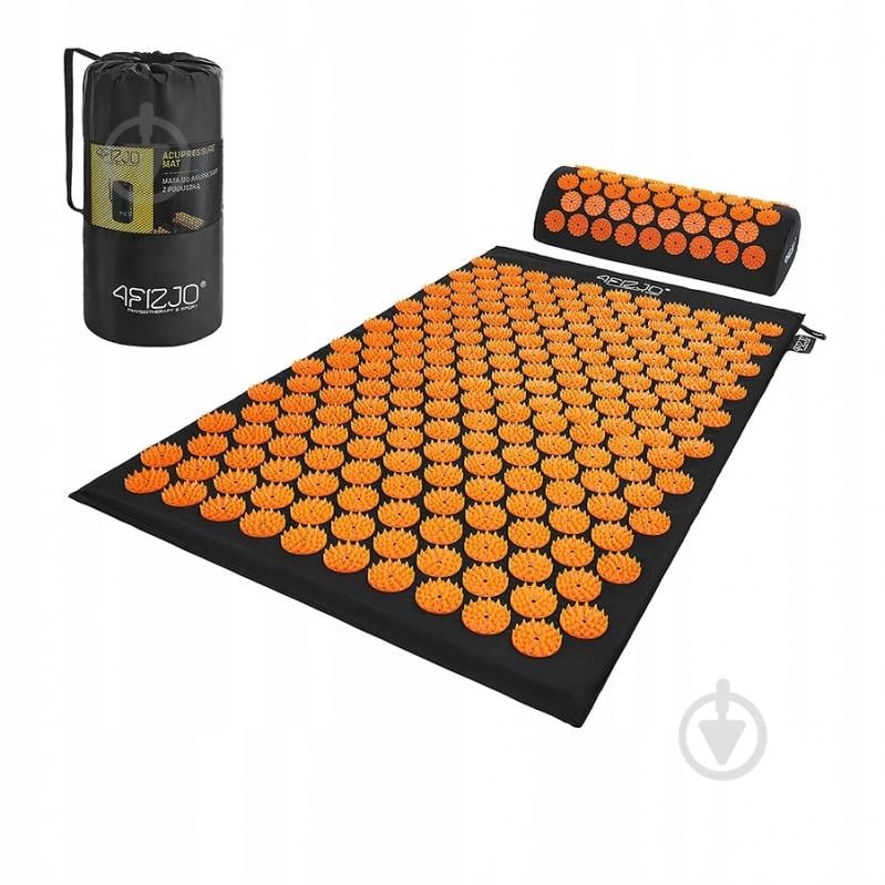 Коврик акупунктурный 4fizjo Classic Mat Аппликатор Кузнецова 4FJ0042 Black/Orange (P-5907222931752) - фото 2