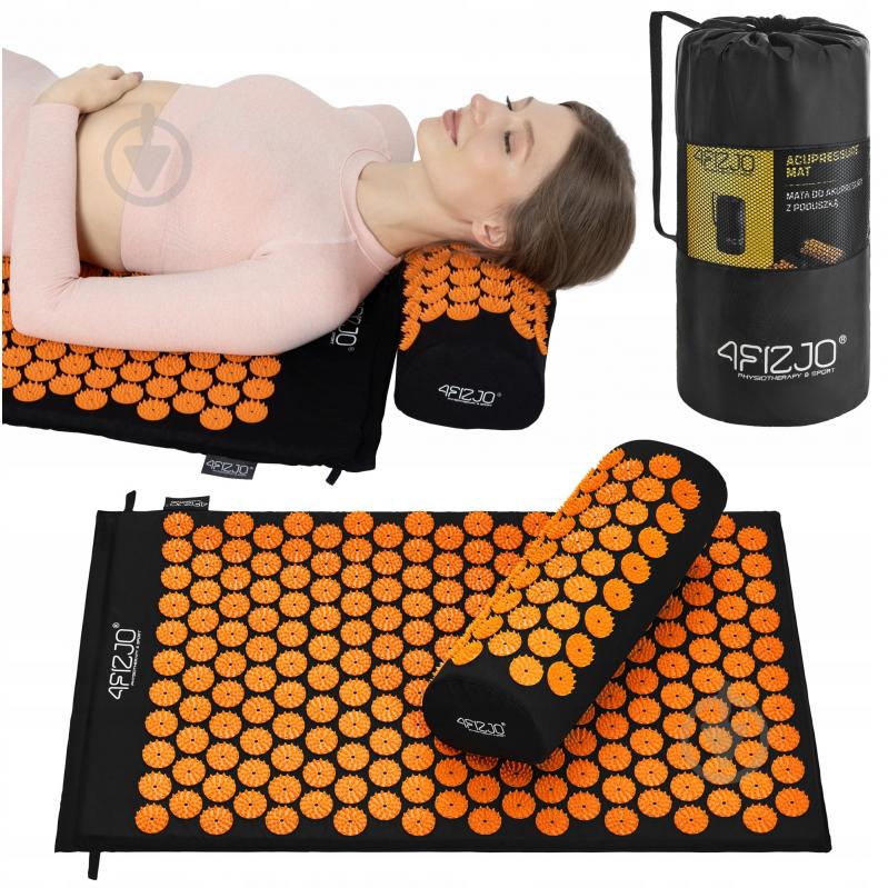 Коврик акупунктурный 4fizjo Classic Mat Аппликатор Кузнецова 4FJ0042 Black/Orange (P-5907222931752) - фото 1 Коврик акупунктурный 4fizjo Classic Mat Аппликатор Кузнецова 4FJ0042 Black/Orange (P-5907222931752) - фото 1