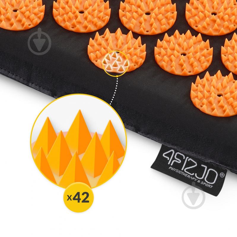 Коврик акупунктурный 4fizjo Classic Mat Аппликатор Кузнецова 4FJ0042 Black/Orange (P-5907222931752) - фото 2