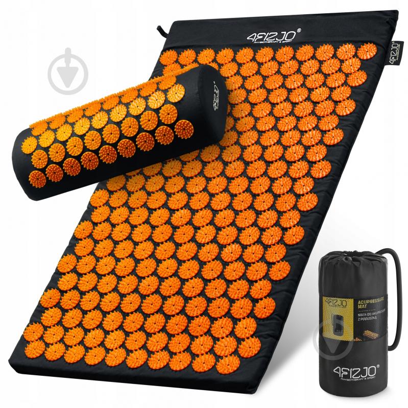 Килимок акупунктурний 4fizjo з валиком Classic Mat Аплікатор Кузнєцова 4FJ0042 Black/Orange (P-5907222931752) - фото 1 Килимок акупунктурний 4fizjo з валиком Classic Mat Аплікатор Кузнєцова 4FJ0042 Black/Orange (P-5907222931752) - фото 1