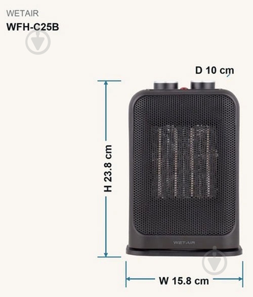Тепловентилятор WetAir WFH-C25B (1500 Вт) - фото 6 Тепловентилятор WetAir WFH-C25B (1500 Вт) - фото 6
