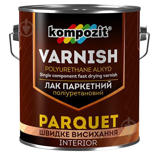 ᐉ Лак паркетный полиуретановый Kompozit глянец 0,7 л • Купить в Киеве ...