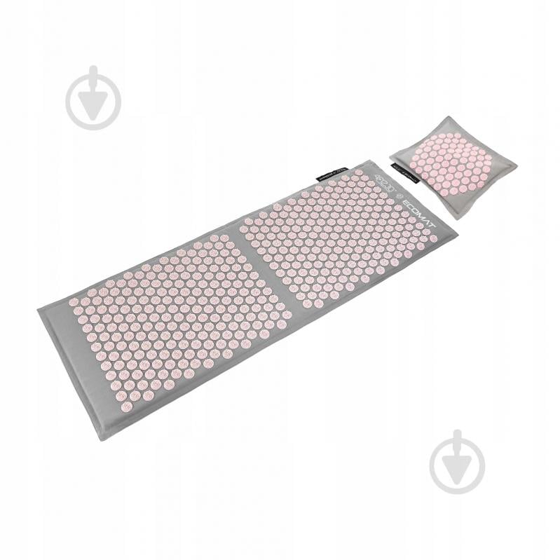 Килимок акупунктурний 4fizjo з подушкою Eco Mat XL Аплікатор Кузнєцова 4FJ0515 Grey/Pink (P-5907739313607) - фото 5