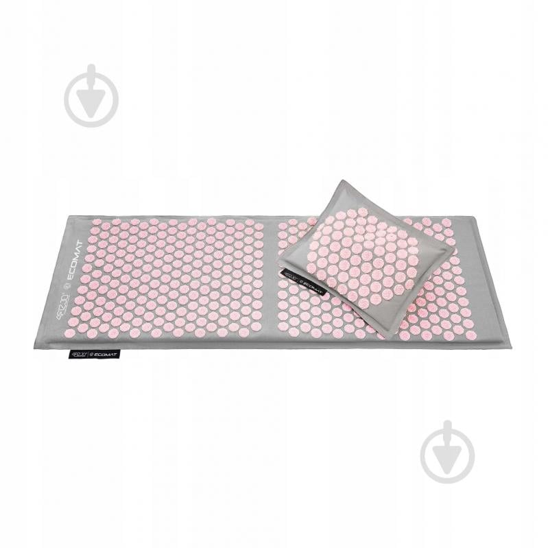 Килимок акупунктурний 4fizjo з подушкою Eco Mat XL Аплікатор Кузнєцова 4FJ0515 Grey/Pink (P-5907739313607) - фото 4