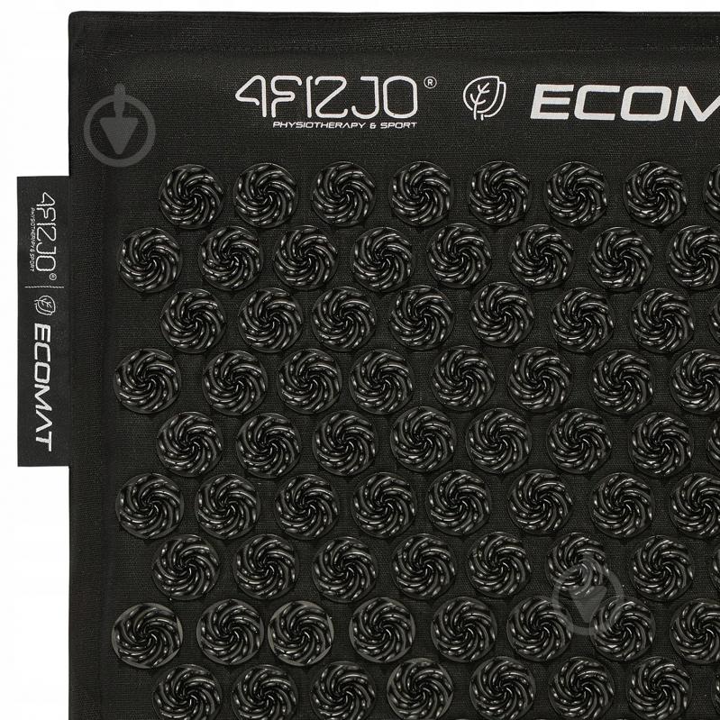 Коврик акупунктурный 4fizjo с подушкой Eco Mat Аппликатор Кузнецова 4FJ0208 Black/Black (P-5907739312563) - фото 4