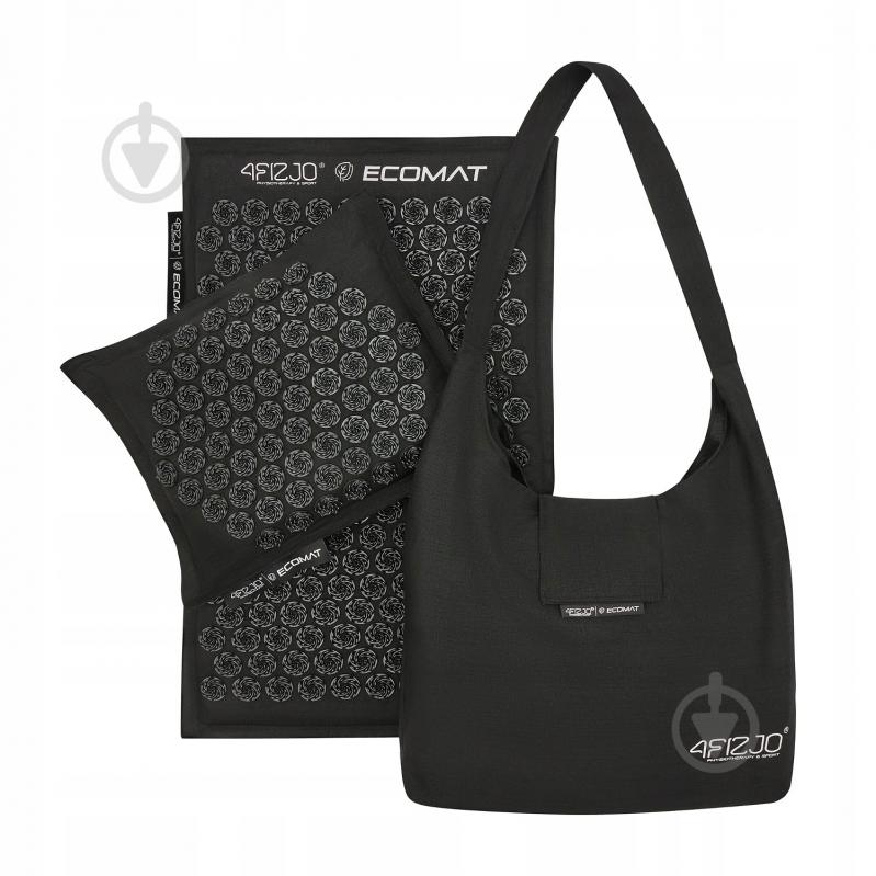 Килимок акупунктурний 4fizjo з подушкою Eco Mat Аплікатор Кузнєцова 4FJ0208 Black/Black (P-5907739312563) - фото 7