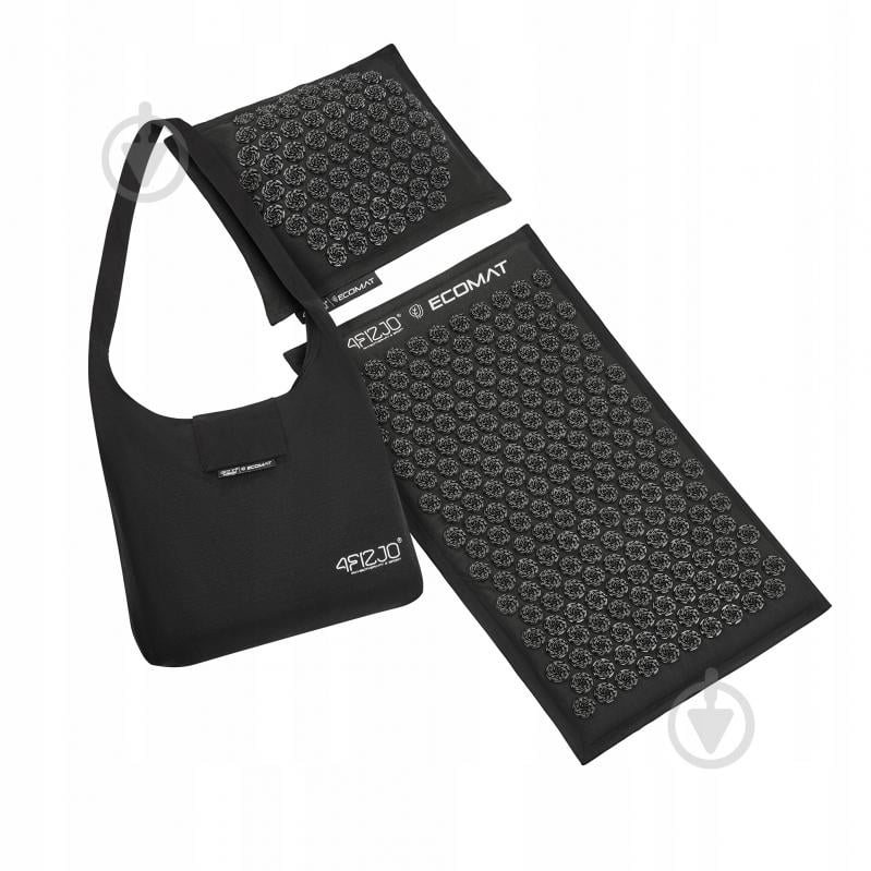 Килимок акупунктурний 4fizjo з подушкою Eco Mat Аплікатор Кузнєцова 4FJ0208 Black/Black (P-5907739312563) - фото 8