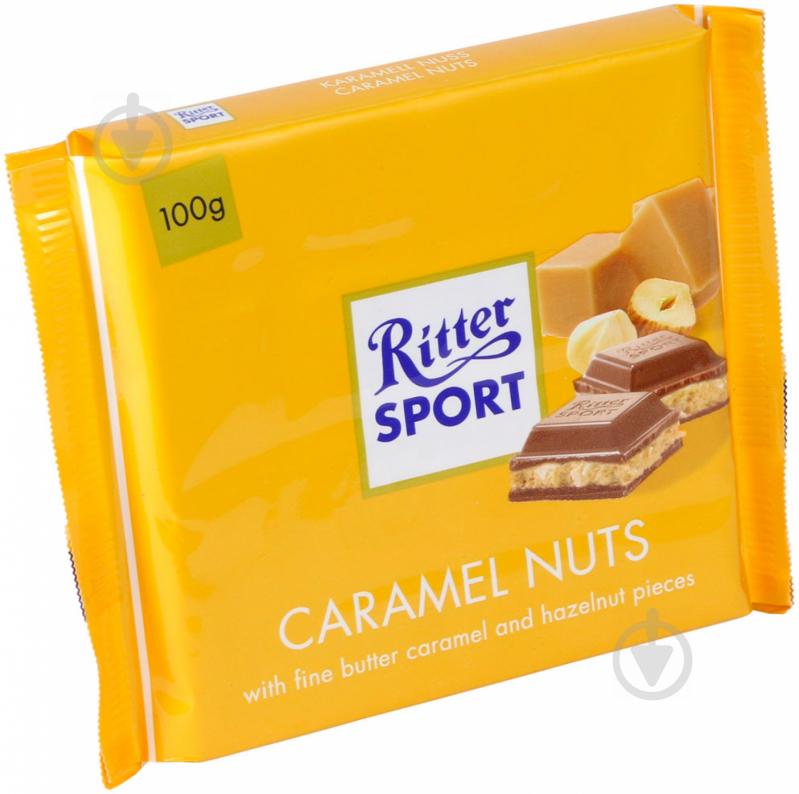 Шоколад Ritter Sport молочный с начинкой карамель-орех 100г 100 г - фото 1