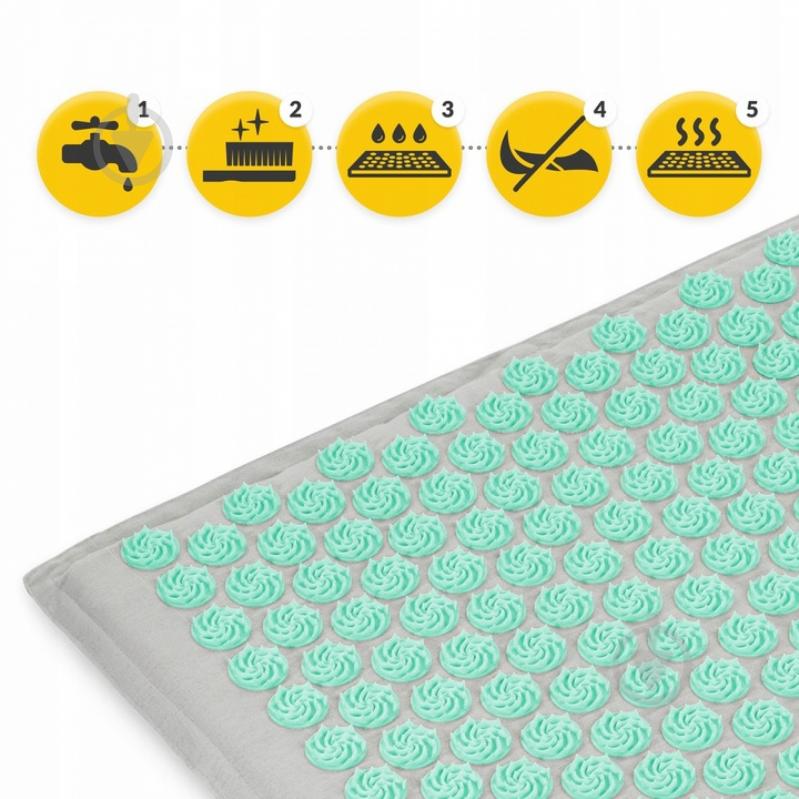 Коврик акупунктурный 4fizjo с подушкой Eco Mat Аппликатор Кузнецова 4FJ0230 Grey/Mint (P-5907739312181) - фото 12