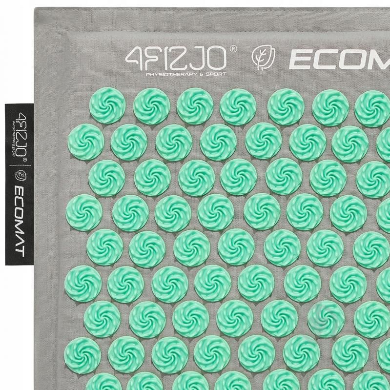 Килимок акупунктурний 4fizjo з подушкою Eco Mat Аплікатор Кузнєцова 4FJ0230 Grey/Mint (P-5907739312181) - фото 7