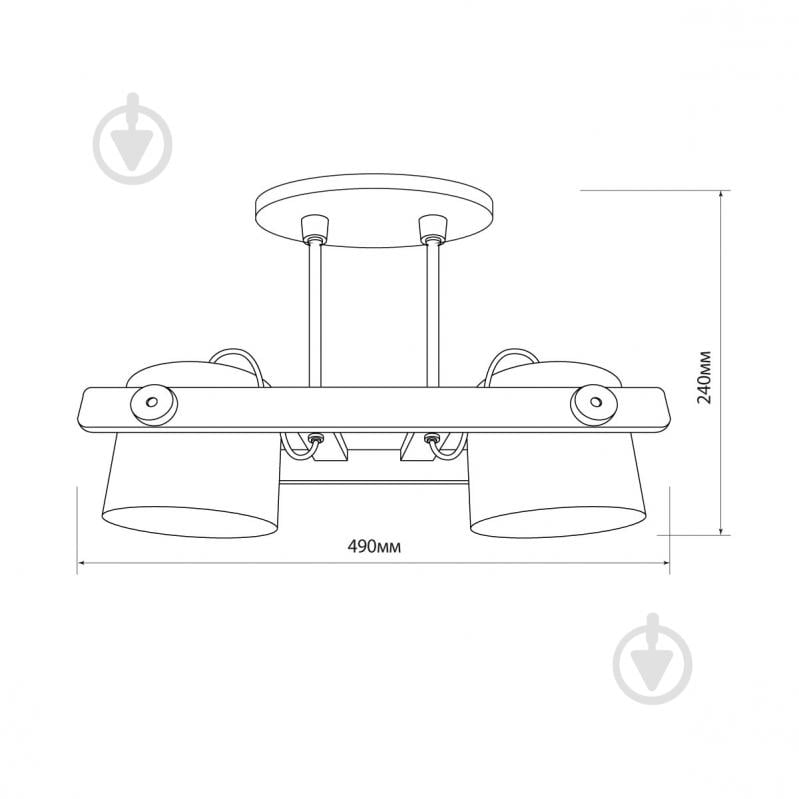 Люстра потолочная LIGHT SET KONVALIA CRL160 2xE27 черный/дерево - фото 5