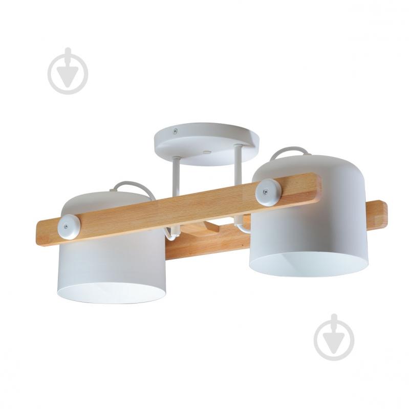 Люстра потолочная LIGHT SET KONVALIA CRL160 2xE27 белый/дерево - фото 1