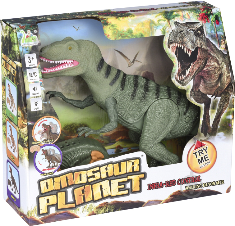 Динозавр Same Toy Dinosaur Planet зі світлом і звуком зелений RS6126AUt - фото 11