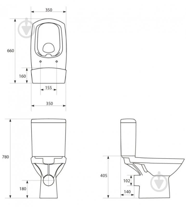 Унітаз-компакт Cersanit CARINA CLEAN ON 011 дюропластовим сидінням - фото 4 Унітаз-компакт Cersanit CARINA CLEAN ON 011 дюропластовим сидінням - фото 4
