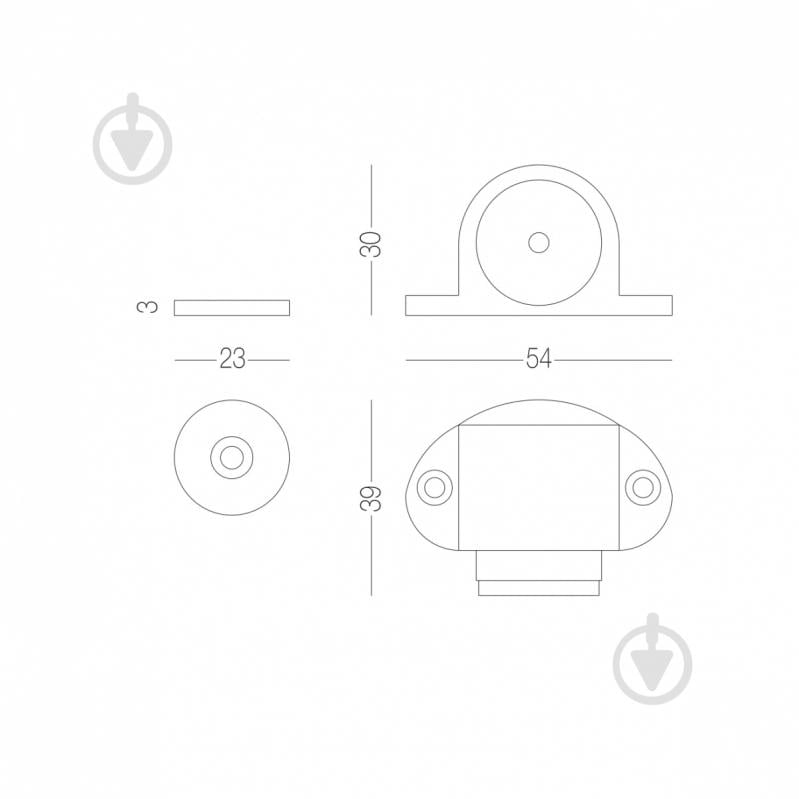 Стопор дверной MVM M-30 AB старая бронза - фото 2