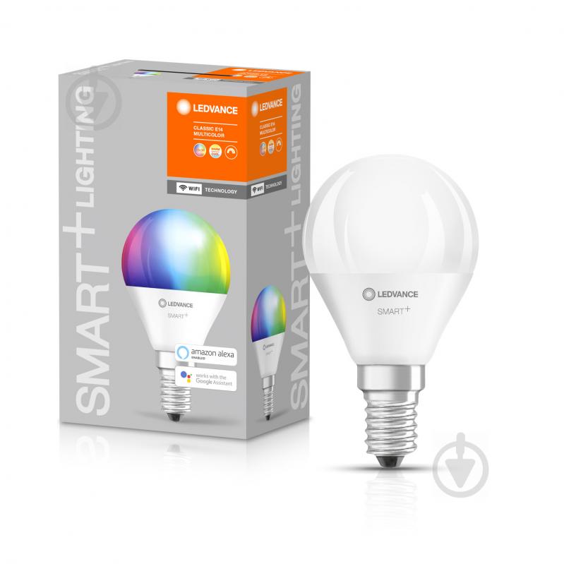 Лампа світлодіодна Ledvance SMART+ WiFi Mini bulb 5 Вт P45 матова E14 220 В 2700-6500 К