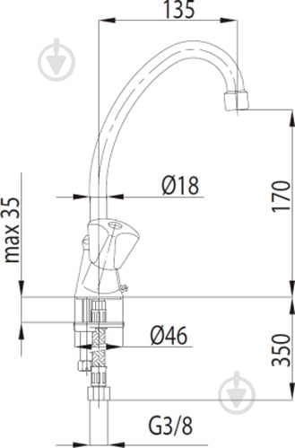 Смеситель для умывальника KFA Standart 302-315-00 - фото 3
