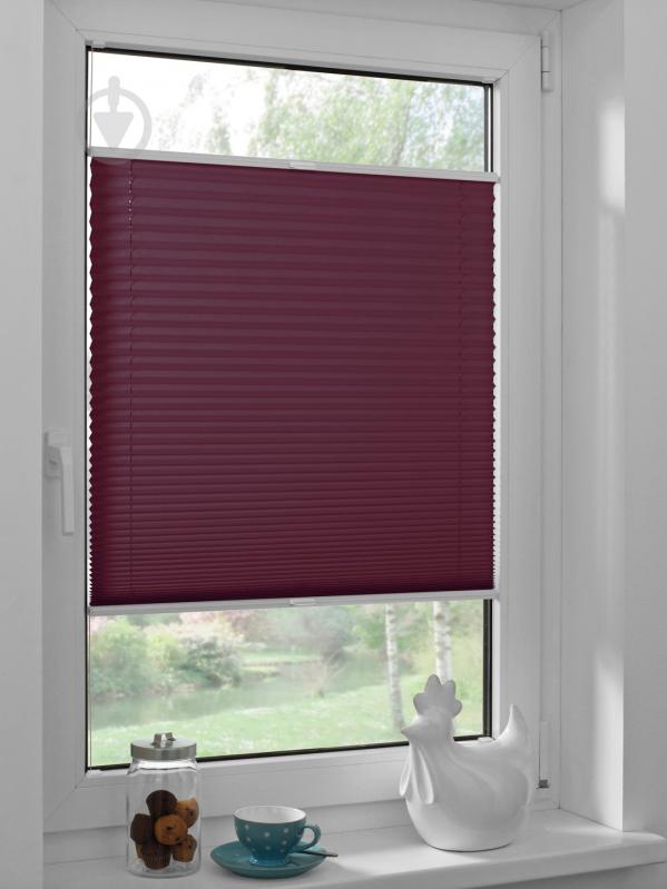 Штора-плиссе Rollotex ткань DUO ECORO 64х75 см Бордовый - фото 3