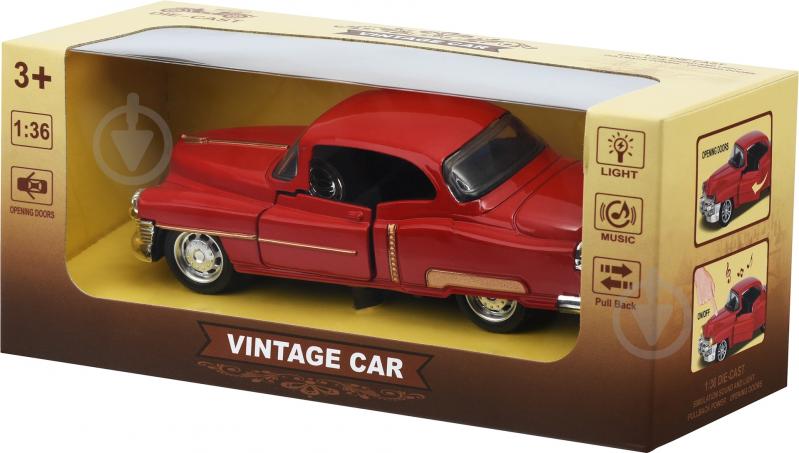 Автомобіль Same Toy 1:36 Vintage Car червоний 601-4Ut-3 - фото 4