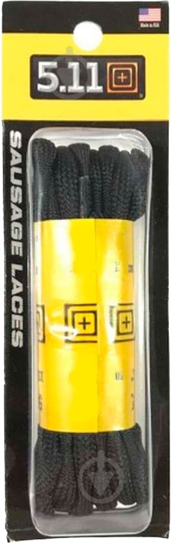 Шнурки 5.11 Tactical Sausage Laces L Black - фото 1