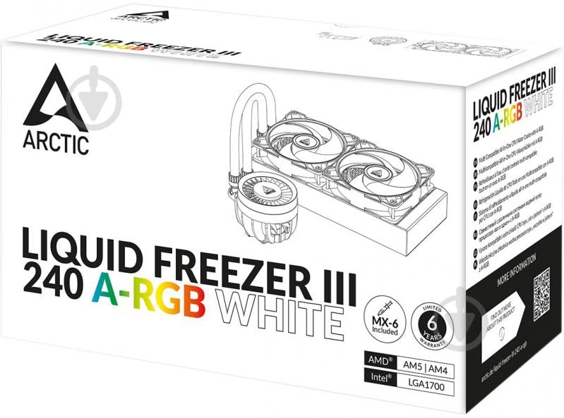 Система водяного охолодження Arctic Liquid Freezer III 240 A-RGB White (ACFRE00150A) - фото 12