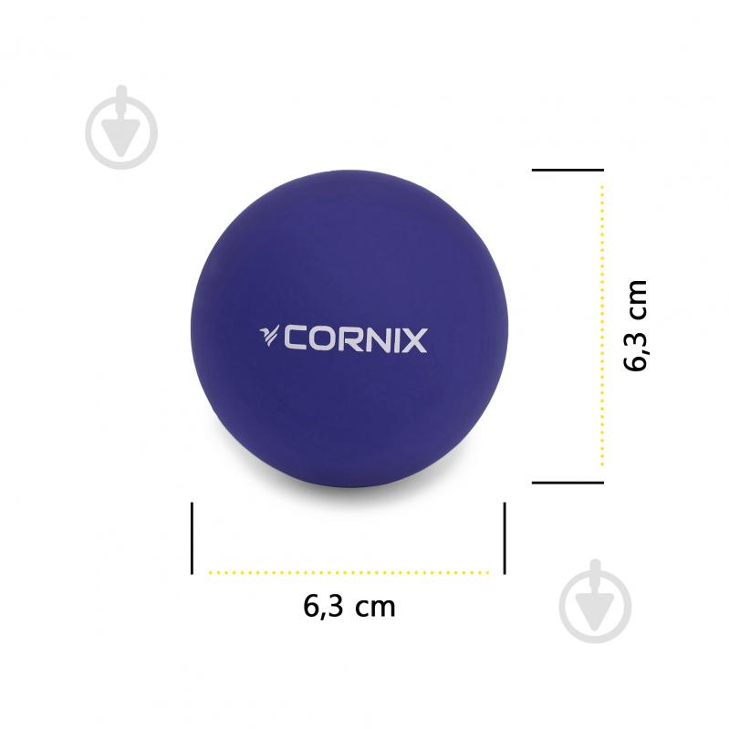 Масажний м'яч Cornix Lacrosse Ball 6.3 см XR-0229 Navy Blue - фото 2