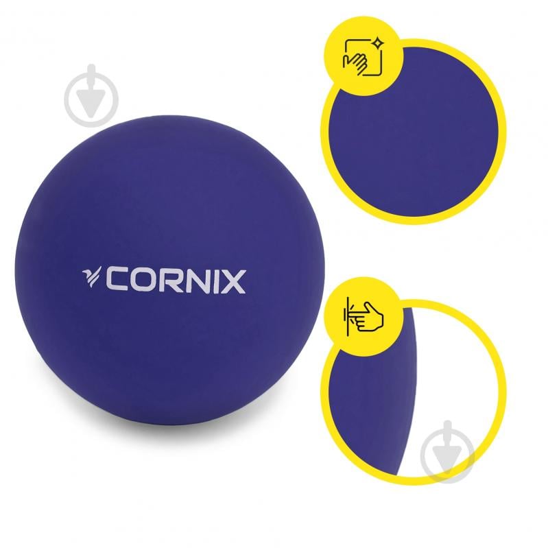 Масажний м'яч Cornix Lacrosse Ball 6.3 см XR-0229 Navy Blue - фото 7