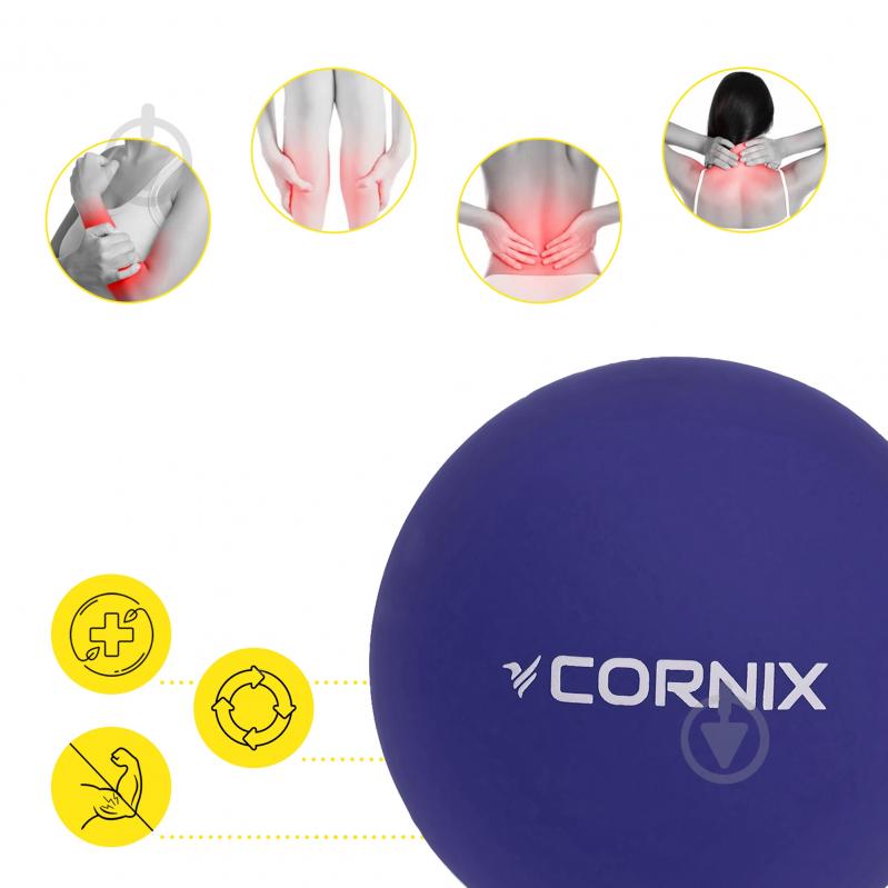 Масажний м'яч Cornix Lacrosse Ball 6.3 см XR-0229 Navy Blue - фото 4
