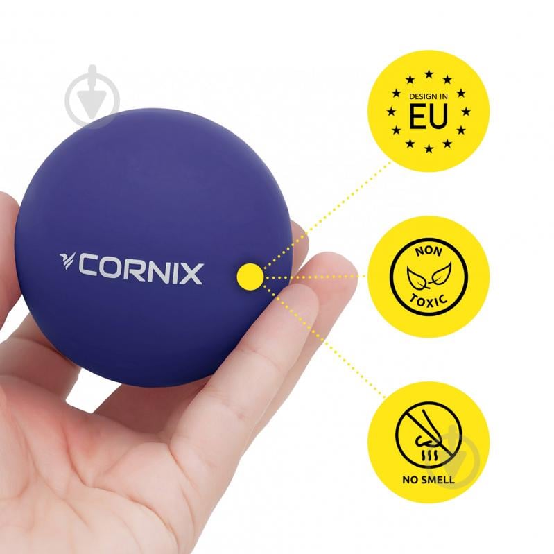 Масажний м'яч Cornix Lacrosse Ball 6.3 см XR-0229 Navy Blue - фото 6