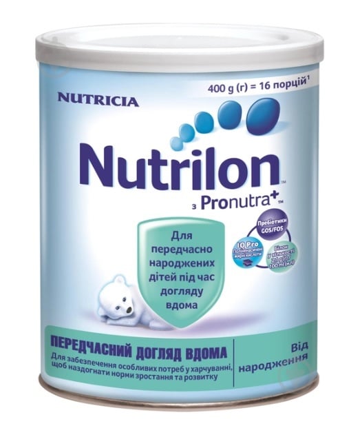 Суха молочна суміш Nutrilon Передчасний догляд вдома 400 г 8718117603411 - фото 1