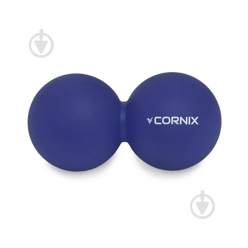 Массажный мяч Cornix Lacrosse DuoBall 6,3x12,6 см XR-0109 Navy Blue - фото 1