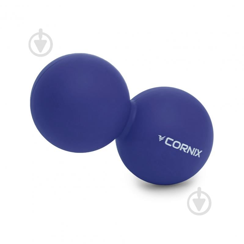 Массажный мяч Cornix Lacrosse DuoBall 6,3x12,6 см XR-0109 Navy Blue - фото 5