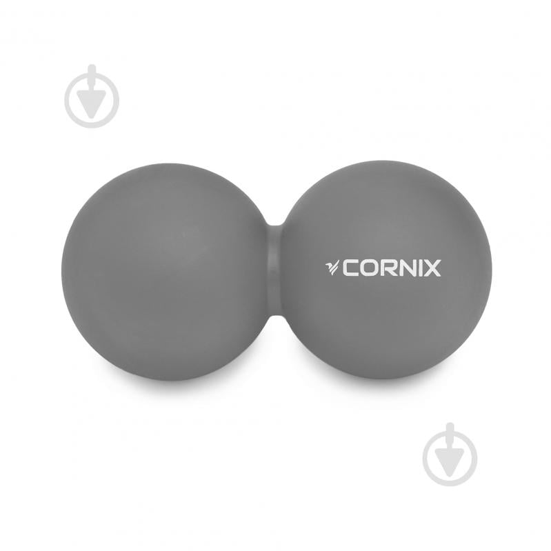 Масажний м'яч Cornix Lacrosse DuoBall 6,3x12,6 см XR-0115 Grey - фото 1