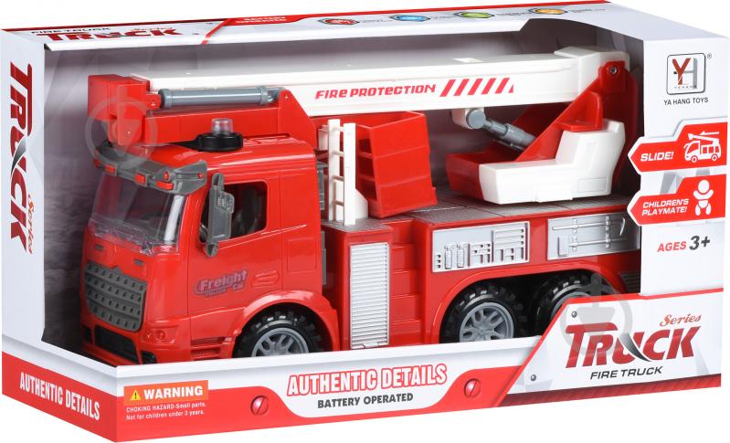 Пожарная машина Same Toy Truck с подъемным краном 98-617AUt - фото 3