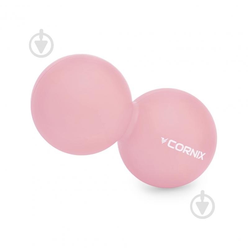 Масажний м'яч Cornix Lacrosse DuoBall 6,3x12,6 см XR-0116 Coral - фото 5
