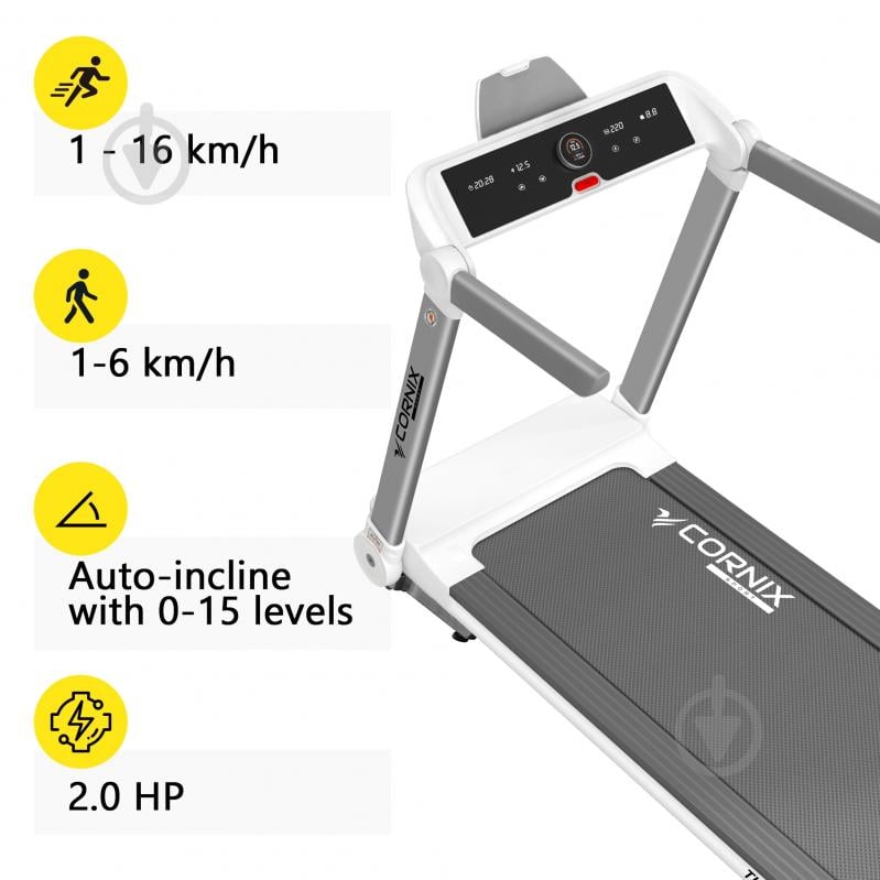 Бігова доріжка Tina White/Grey Cornix - фото 3